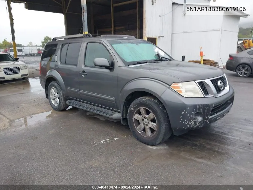 5N1AR18B38C619106 2008 Nissan Pathfinder Se