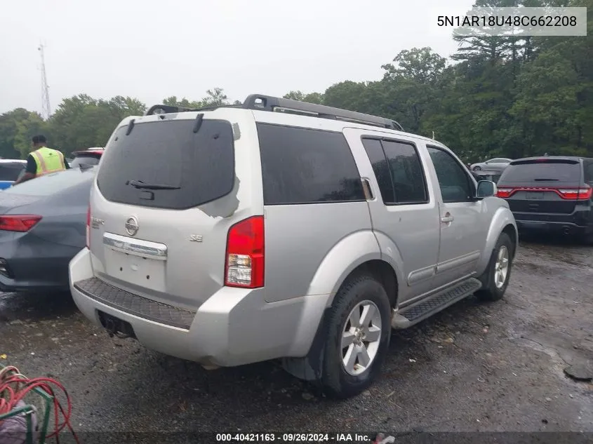 5N1AR18U48C662208 2008 Nissan Pathfinder Se