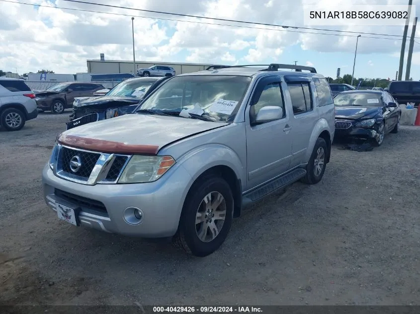 2008 Nissan Pathfinder Le VIN: 5N1AR18B58C639082 Lot: 40429426