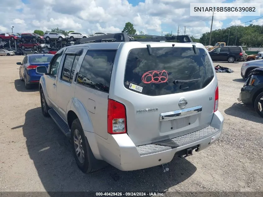 2008 Nissan Pathfinder Le VIN: 5N1AR18B58C639082 Lot: 40429426