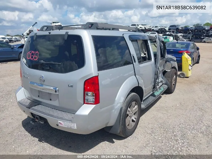 5N1AR18B58C639082 2008 Nissan Pathfinder Le