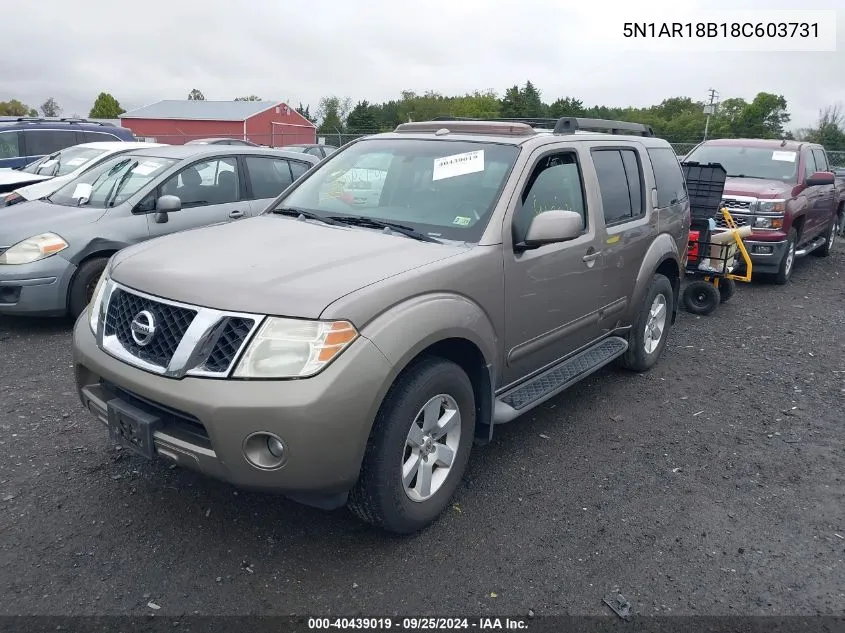 5N1AR18B18C603731 2008 Nissan Pathfinder Se