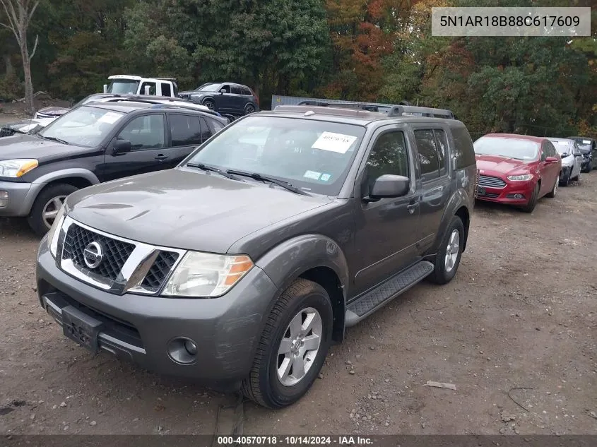 2008 Nissan Pathfinder Se VIN: 5N1AR18B88C617609 Lot: 40570718