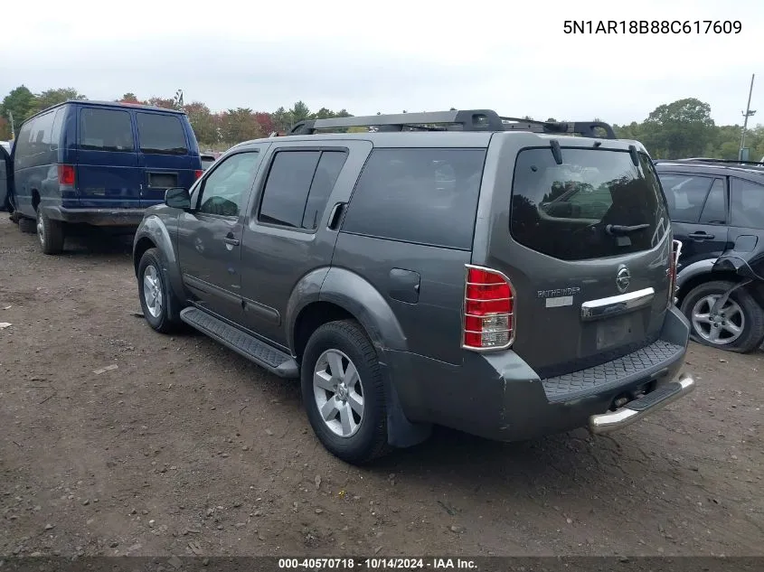 2008 Nissan Pathfinder Se VIN: 5N1AR18B88C617609 Lot: 40570718