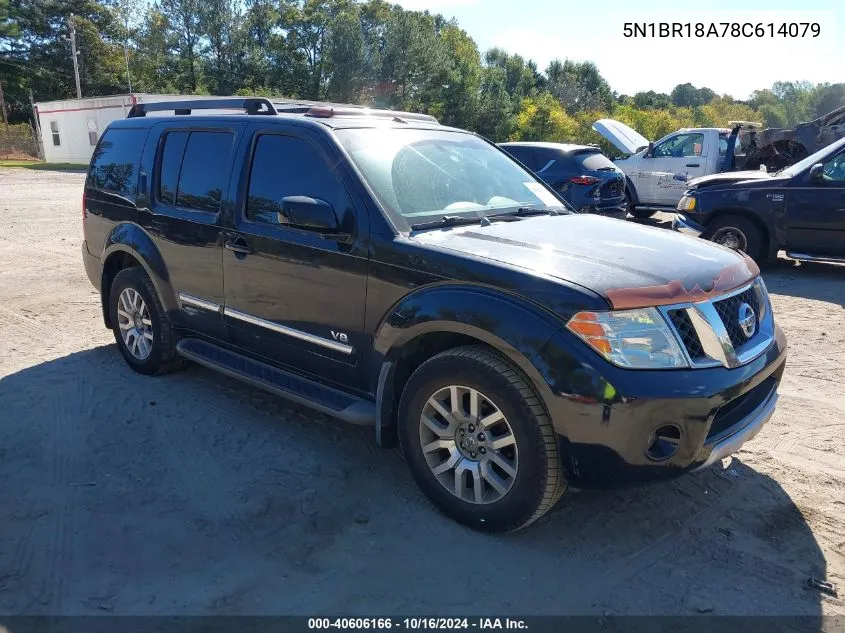 2008 Nissan Pathfinder Le V8 VIN: 5N1BR18A78C614079 Lot: 40606166