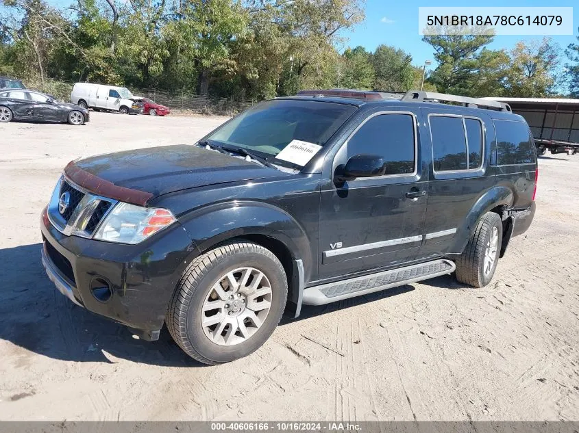 2008 Nissan Pathfinder Le V8 VIN: 5N1BR18A78C614079 Lot: 40606166