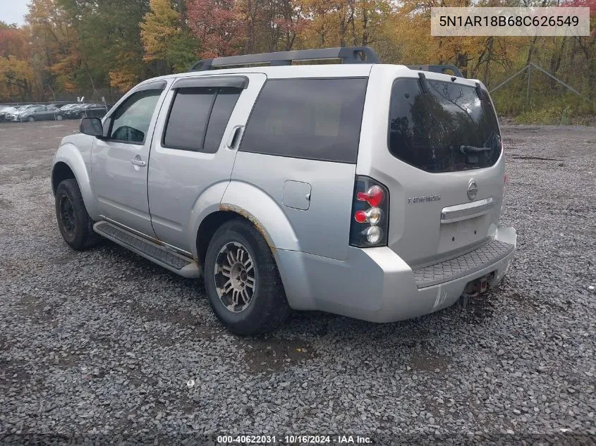 2008 Nissan Pathfinder S VIN: 5N1AR18B68C626549 Lot: 40622031