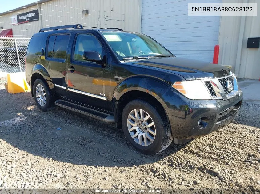 2008 Nissan Pathfinder Le V8 VIN: 5N1BR18A88C628122 Lot: 40697221