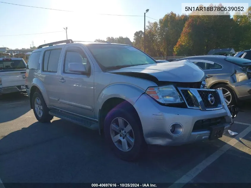 2008 Nissan Pathfinder Se VIN: 5N1AR18B78C639052 Lot: 40697616