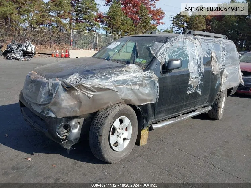 2008 Nissan Pathfinder S VIN: 5N1AR18B28C649813 Lot: 40711132