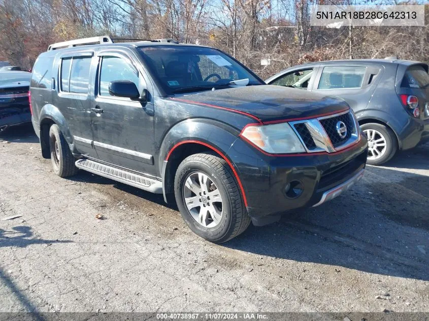 2008 Nissan Pathfinder Le VIN: 5N1AR18B28C642313 Lot: 40738957