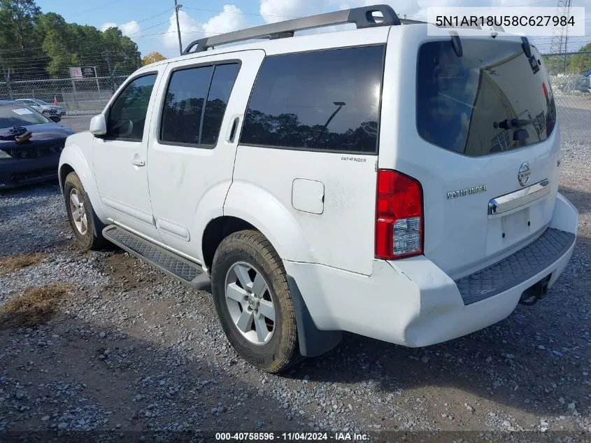 2008 Nissan Pathfinder Se VIN: 5N1AR18U58C627984 Lot: 40758596