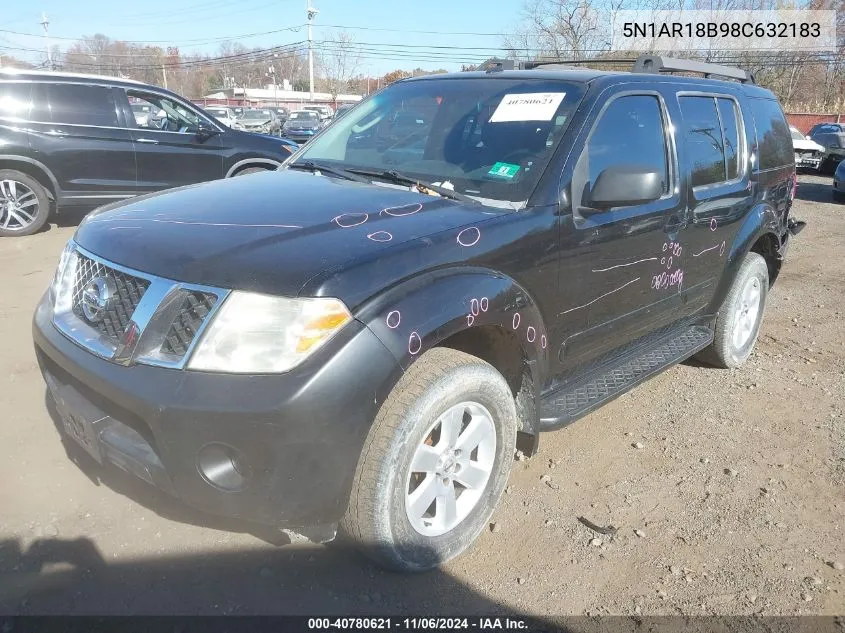 2008 Nissan Pathfinder Se VIN: 5N1AR18B98C632183 Lot: 40780621