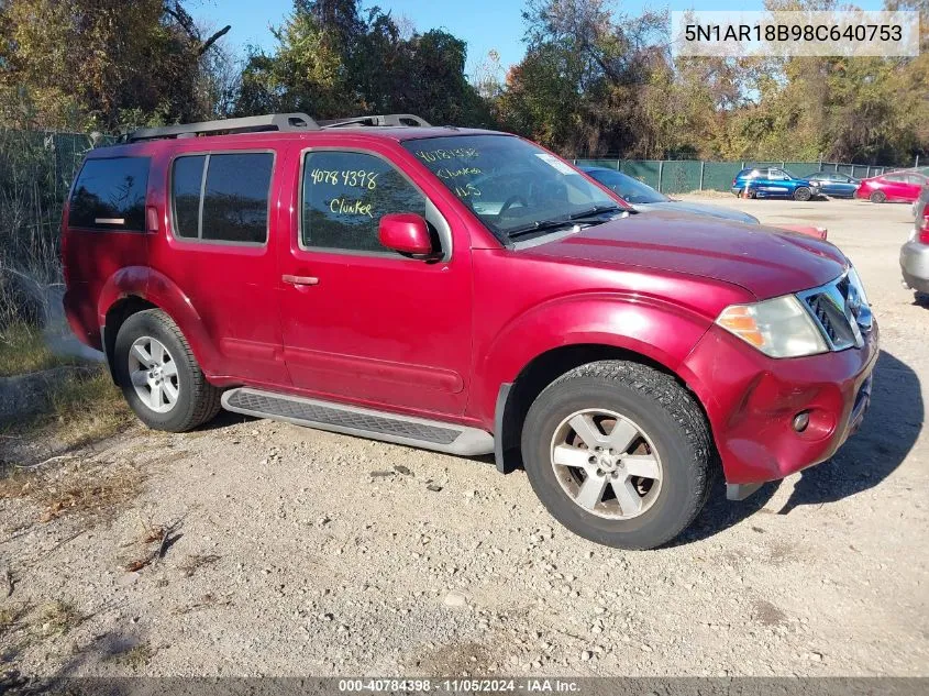 5N1AR18B98C640753 2008 Nissan Pathfinder Se