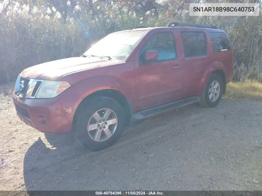 5N1AR18B98C640753 2008 Nissan Pathfinder Se