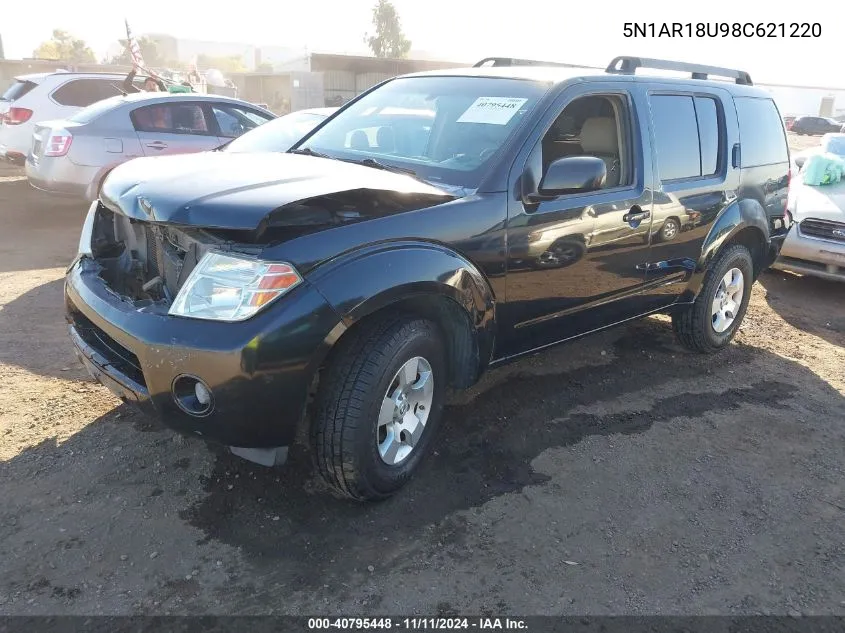 2008 Nissan Pathfinder S VIN: 5N1AR18U98C621220 Lot: 40795448