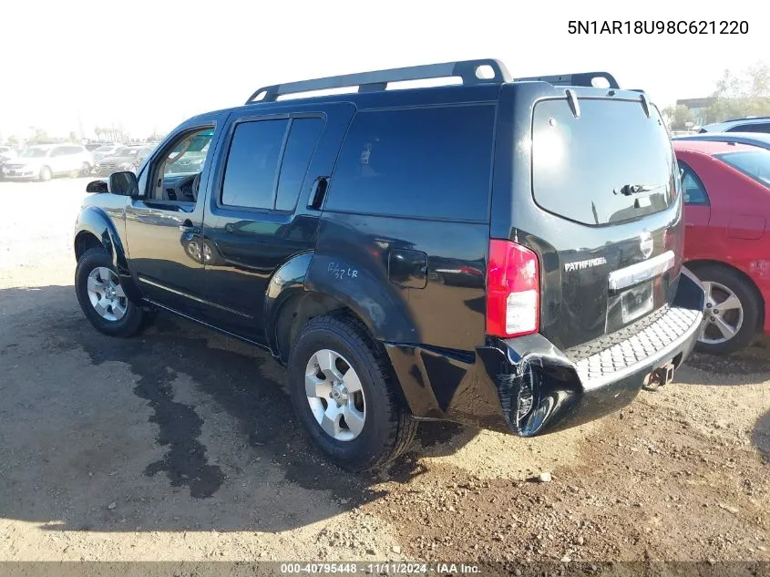 2008 Nissan Pathfinder S VIN: 5N1AR18U98C621220 Lot: 40795448