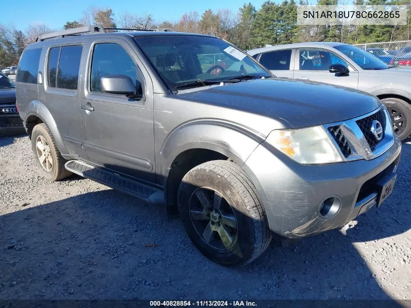 5N1AR18U78C662865 2008 Nissan Pathfinder Se