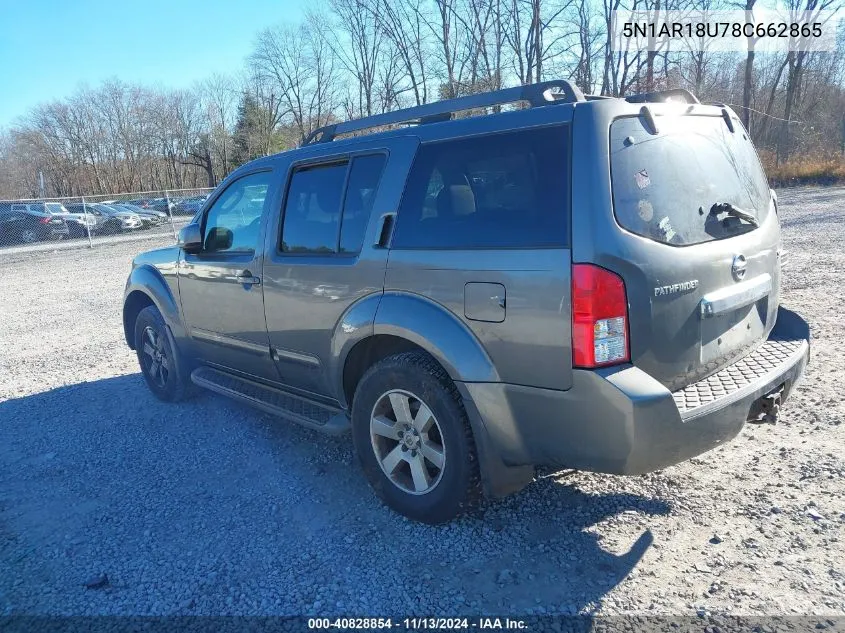 5N1AR18U78C662865 2008 Nissan Pathfinder Se