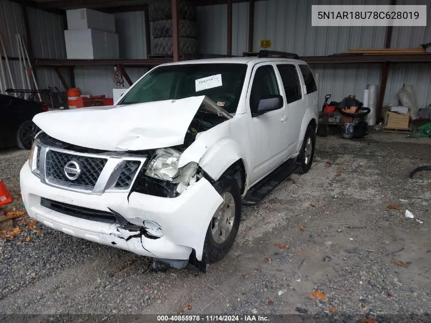 5N1AR18U78C628019 2008 Nissan Pathfinder S