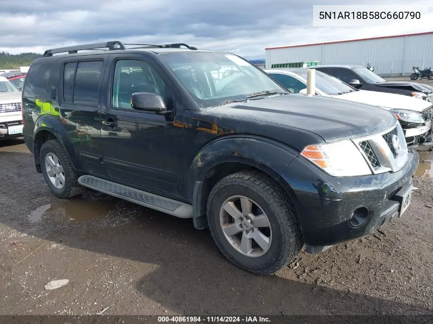 2008 Nissan Pathfinder Se VIN: 5N1AR18B58C660790 Lot: 40861984