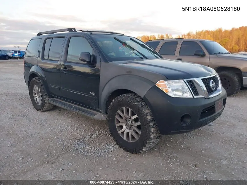 2008 Nissan Pathfinder Se V8 VIN: 5N1BR18A08C628180 Lot: 40874429