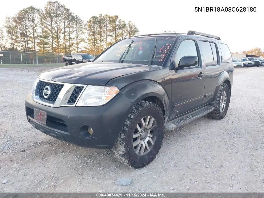 2008 Nissan Pathfinder Se V8 VIN: 5N1BR18A08C628180 Lot: 40874429