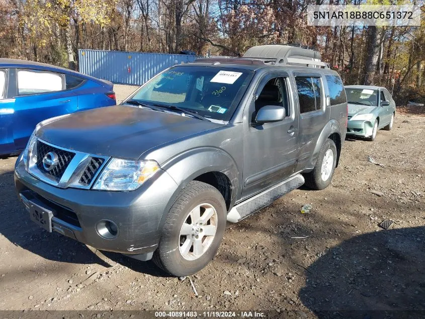 2008 Nissan Pathfinder Se VIN: 5N1AR18B88C651372 Lot: 40891483