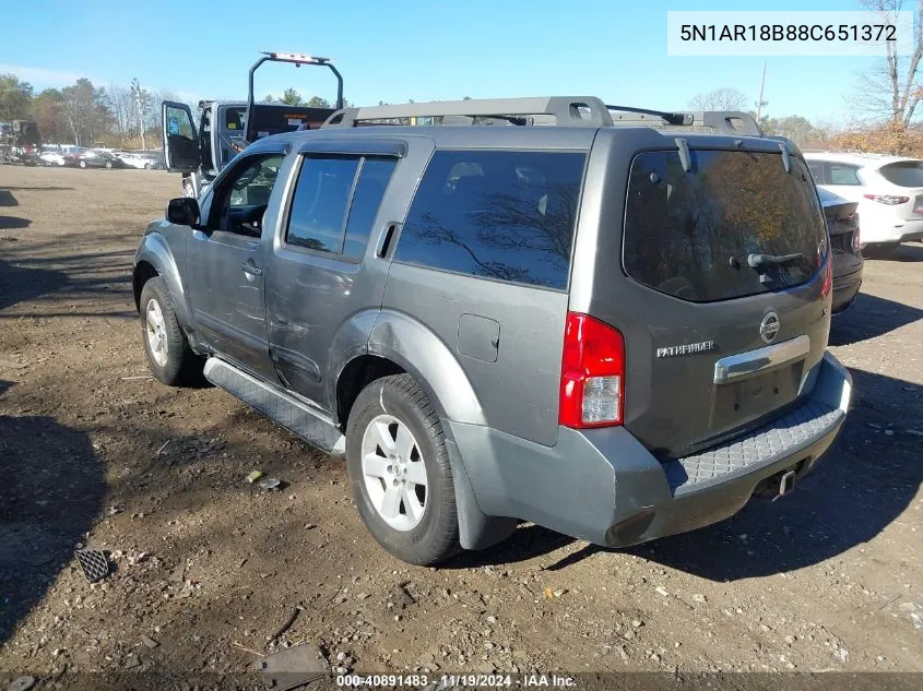 2008 Nissan Pathfinder Se VIN: 5N1AR18B88C651372 Lot: 40891483