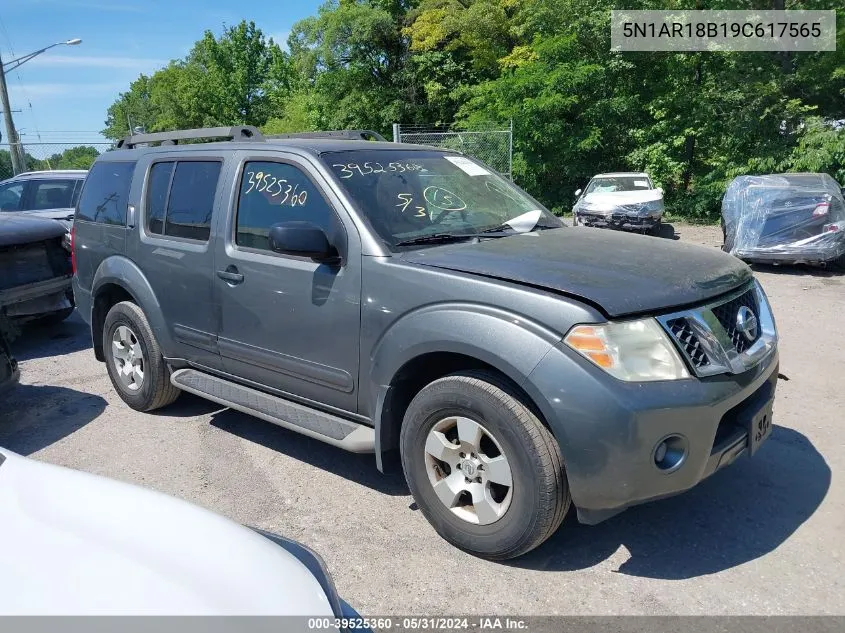 2009 Nissan Pathfinder S VIN: 5N1AR18B19C617565 Lot: 39525360