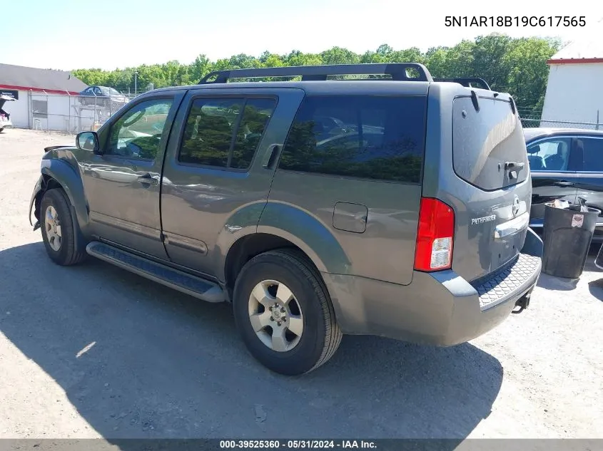 2009 Nissan Pathfinder S VIN: 5N1AR18B19C617565 Lot: 39525360