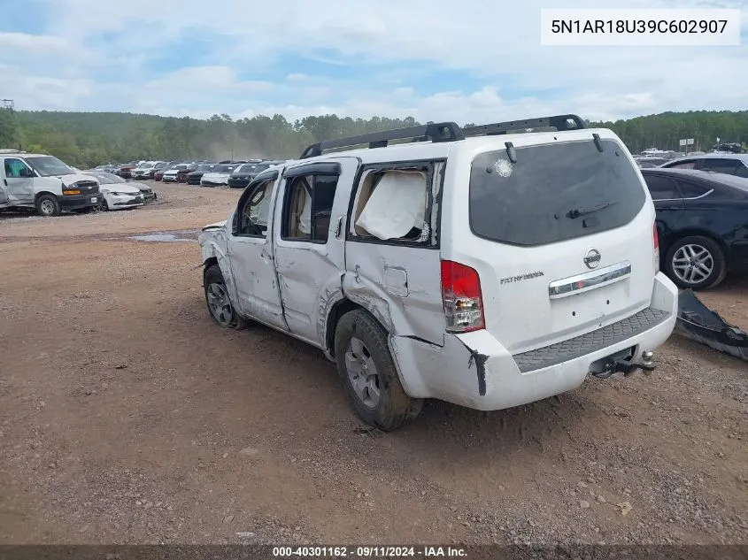 2009 Nissan Pathfinder S/Le/Se VIN: 5N1AR18U39C602907 Lot: 40301162