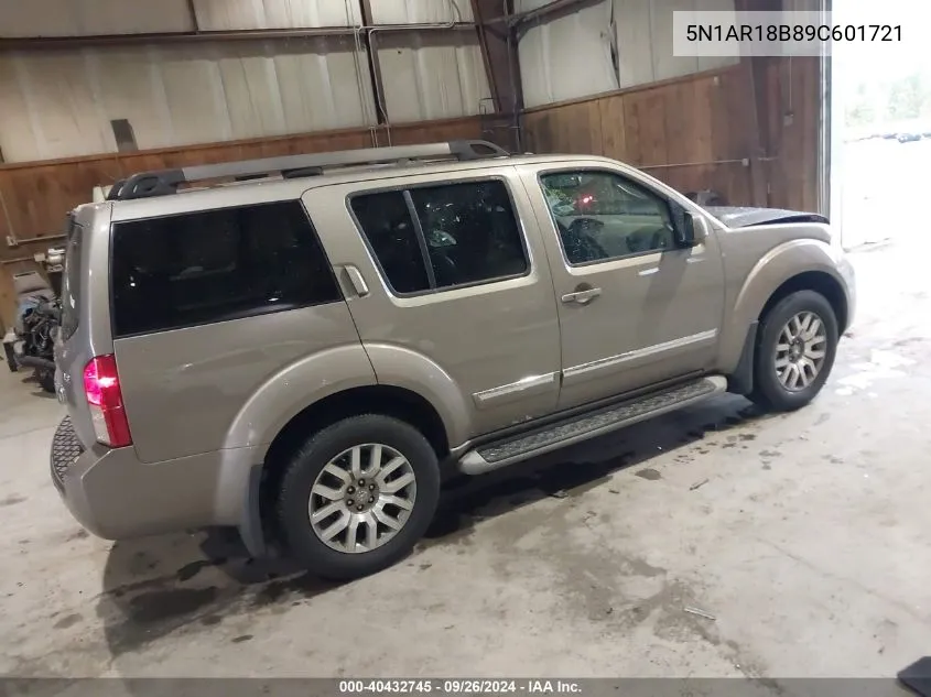 2009 Nissan Pathfinder Le VIN: 5N1AR18B89C601721 Lot: 40432745