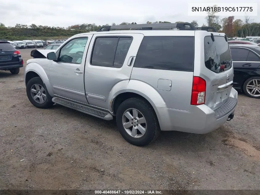 2009 Nissan Pathfinder Se VIN: 5N1AR18B19C617775 Lot: 40488647