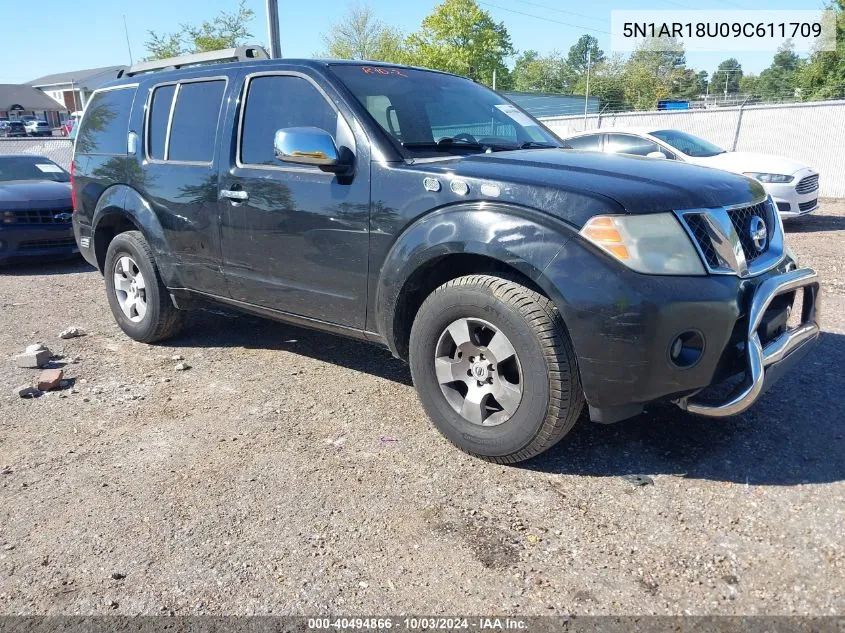 2009 Nissan Pathfinder S VIN: 5N1AR18U09C611709 Lot: 40494866