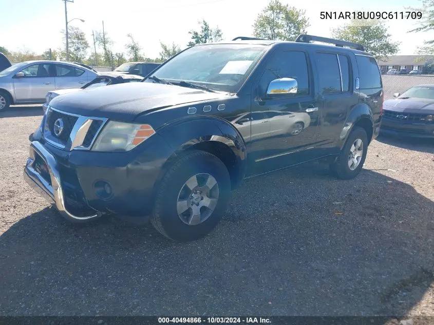 2009 Nissan Pathfinder S VIN: 5N1AR18U09C611709 Lot: 40494866