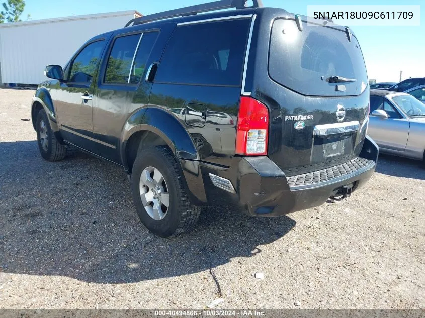 2009 Nissan Pathfinder S VIN: 5N1AR18U09C611709 Lot: 40494866