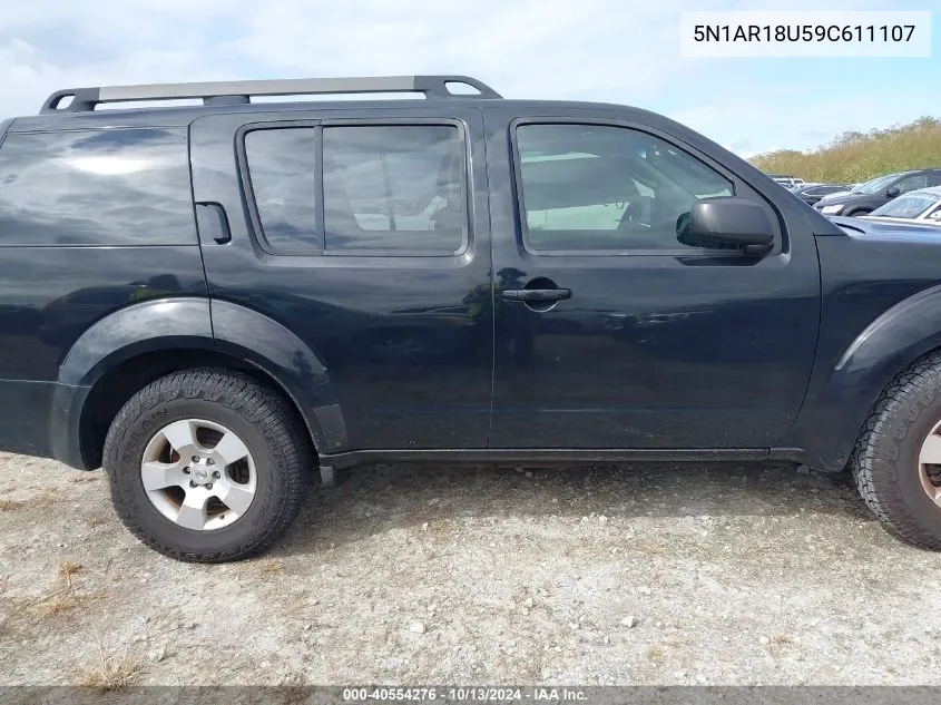 2009 Nissan Pathfinder S/Le/Se VIN: 5N1AR18U59C611107 Lot: 40554276