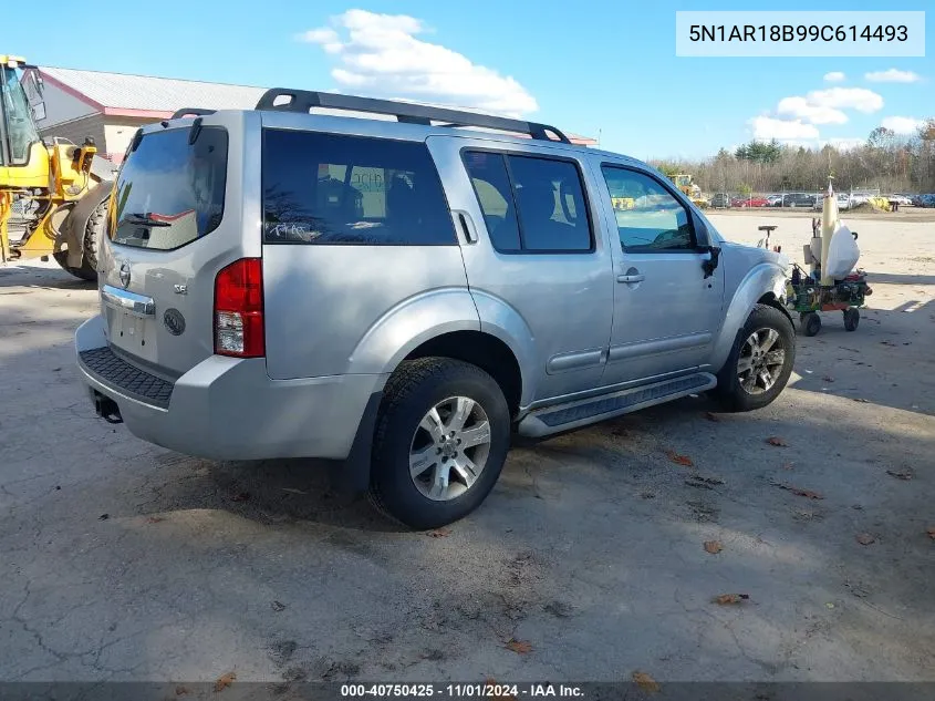 2009 Nissan Pathfinder Se VIN: 5N1AR18B99C614493 Lot: 40750425