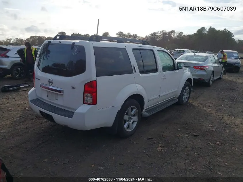 2009 Nissan Pathfinder Se VIN: 5N1AR18B79C607039 Lot: 40762038