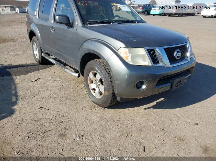 2009 Nissan Pathfinder S VIN: 5N1AR18B39C603165 Lot: 40904859