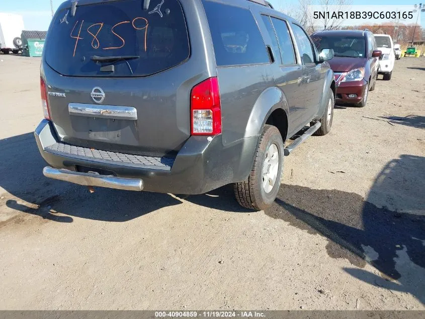 2009 Nissan Pathfinder S VIN: 5N1AR18B39C603165 Lot: 40904859