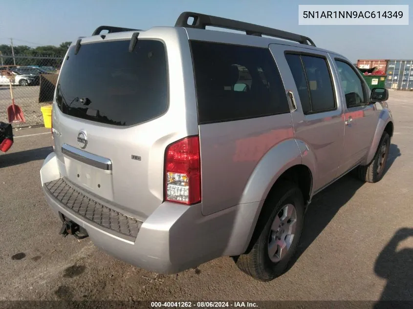 2010 Nissan Pathfinder S Fe+ VIN: 5N1AR1NN9AC614349 Lot: 40041262