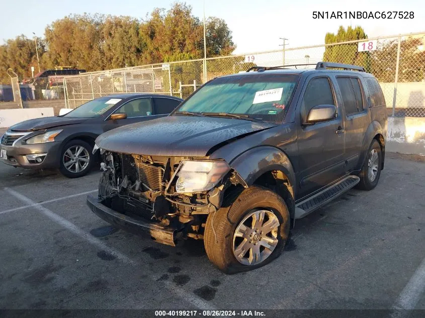 2010 Nissan Pathfinder Se VIN: 5N1AR1NB0AC627528 Lot: 40199217