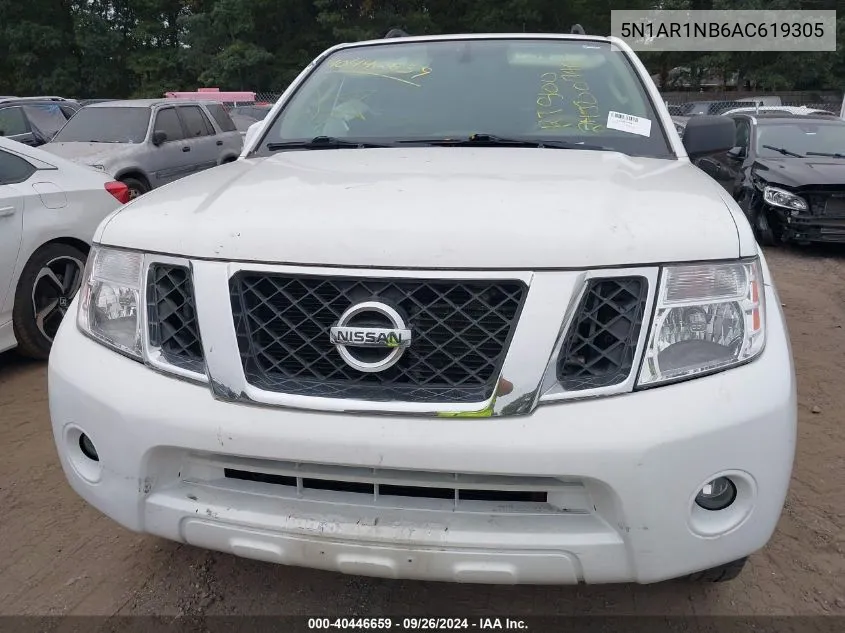 2010 Nissan Pathfinder Se VIN: 5N1AR1NB6AC619305 Lot: 40446659