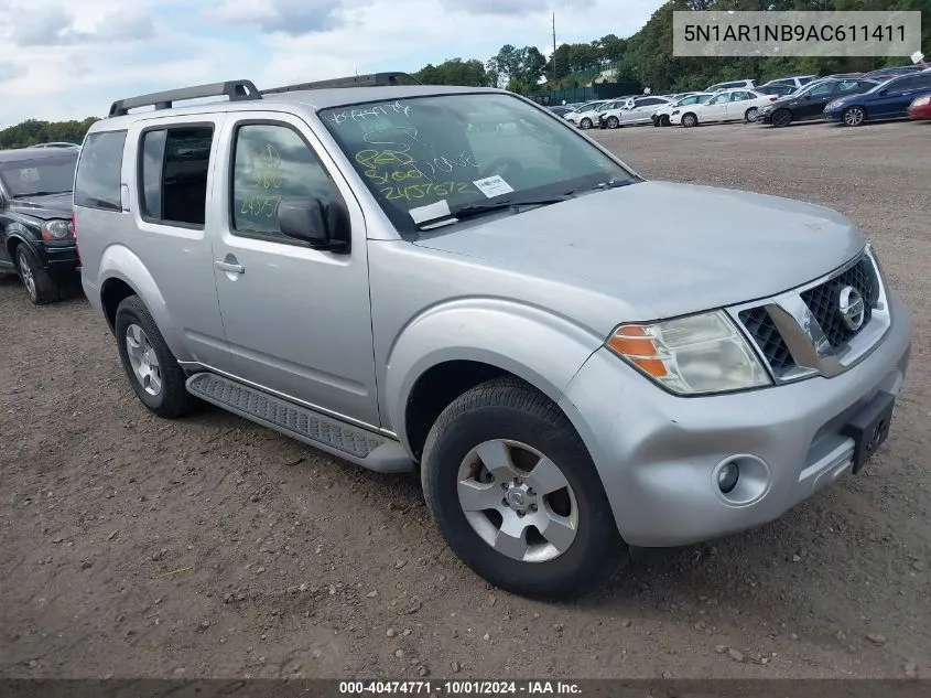 2010 Nissan Pathfinder S VIN: 5N1AR1NB9AC611411 Lot: 40474771