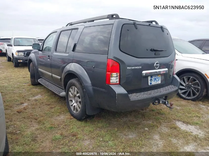 2010 Nissan Pathfinder S/Le/Se VIN: 5N1AR1NN8AC623950 Lot: 40520878