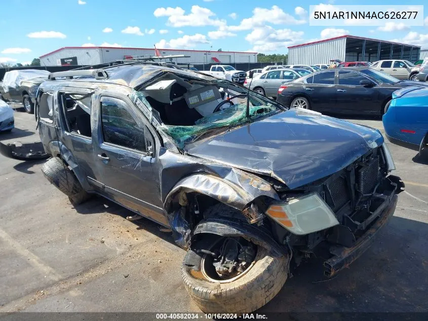 2010 Nissan Pathfinder Se VIN: 5N1AR1NN4AC626277 Lot: 40582034