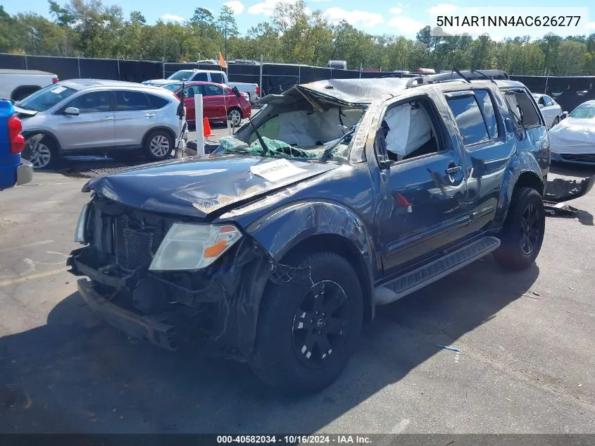 2010 Nissan Pathfinder Se VIN: 5N1AR1NN4AC626277 Lot: 40582034