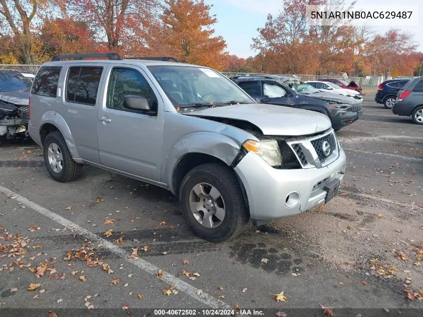 2010 Nissan Pathfinder S VIN: 5N1AR1NB0AC629487 Lot: 40672502